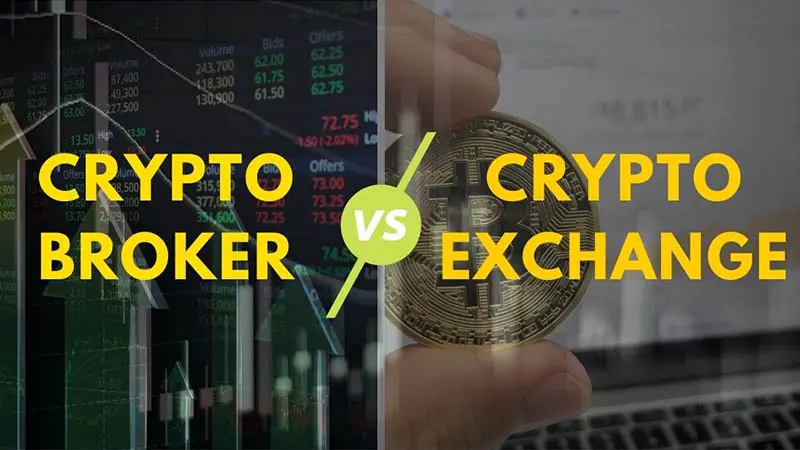 Schimb de criptomonede vs Broker