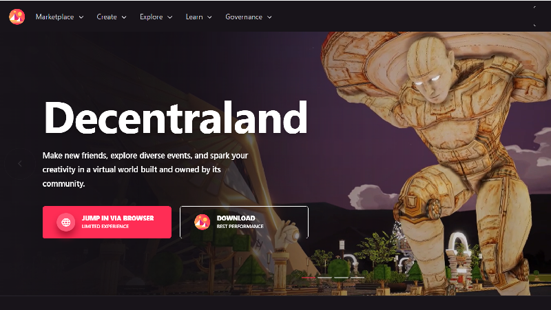 Decentraland-nft-companii-de-jocuri-de-noroc
