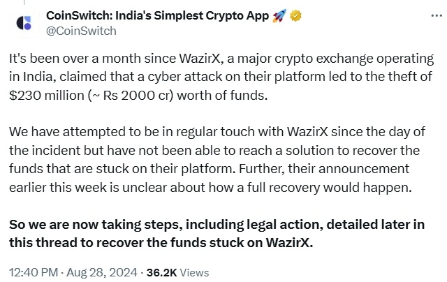 Bursa indiană de criptomonede WazirX a pierdut $235 milioane Bursa-indiană-de-criptomonede-WazirX-a-pierdut-$235M